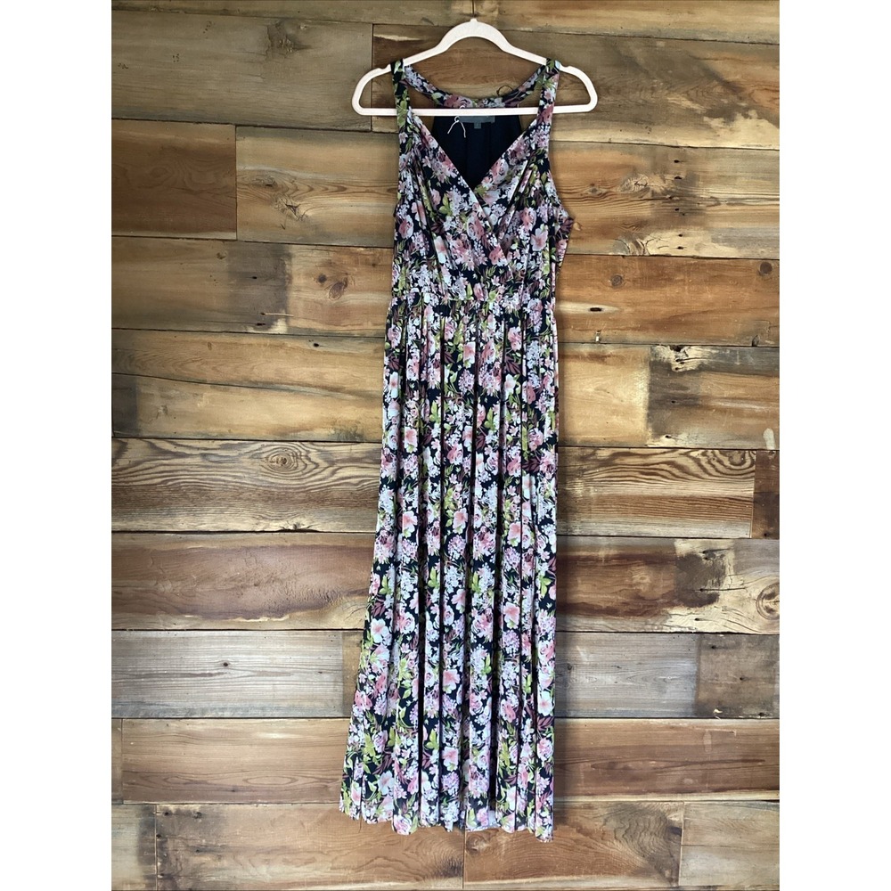 Anthropologie Sunday in Brooklyn Dark Floral Ella Maxi Dress Womens Size Med